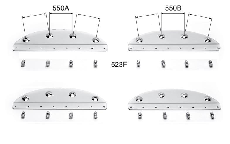 CHROME SADDLEBAG MOUNTING PLATES