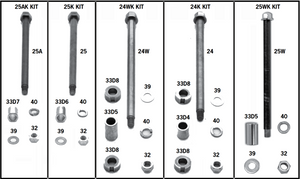 Rear Axle Kits And Components For Paughco and HD Swingarms