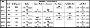 Rear Axle Kits And Components For Paughco Rigid Frames