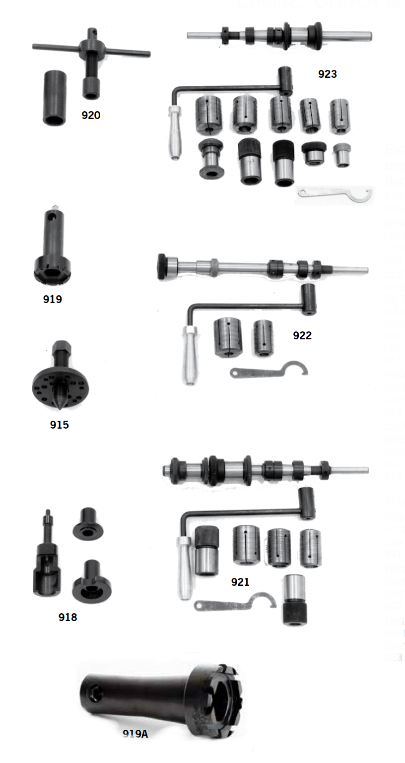 Engine, Clutch, and Transmission Tools For Harley Big Twins And Sportsters