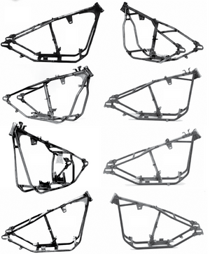 Wishbone And Straight Leg Rigid Frames for Softail 5-Speed Trans With Belt Final Drive