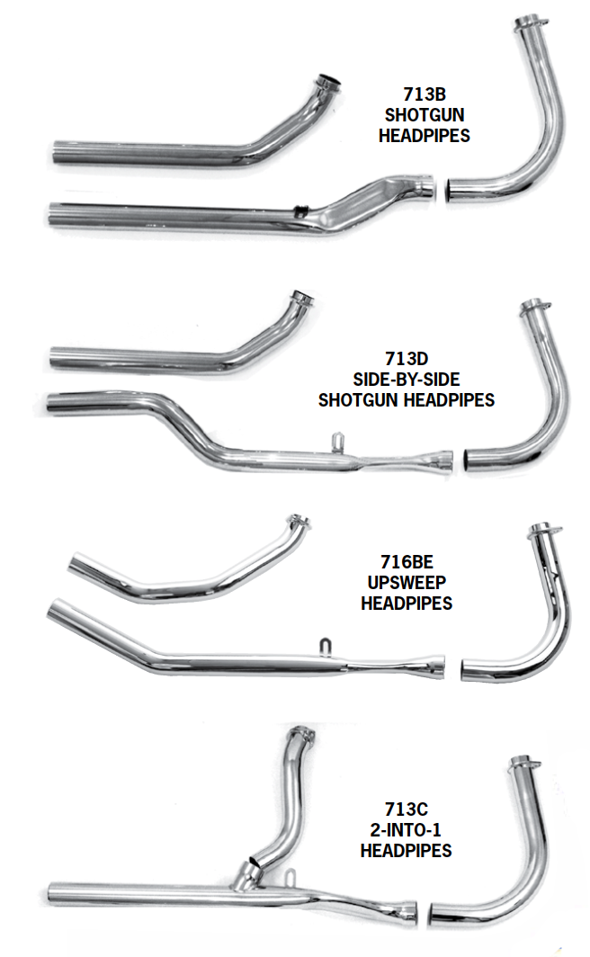 Shovelhead Squish Pipe Headpipe Sets For 1966-1969 Rigid Frames