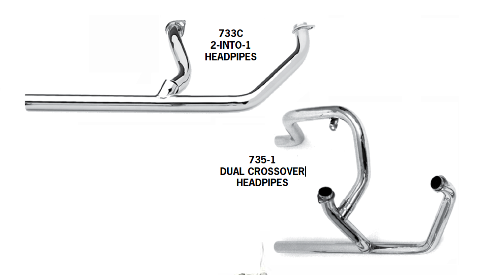 Independent and Crossover Pipes For 1970 - 1984 Shovelhead