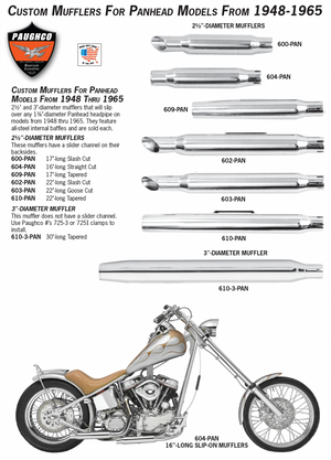 Custom Panhead Mufflers