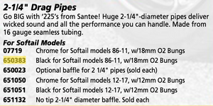 650383- Santee 2-1/4" Drag Pipes