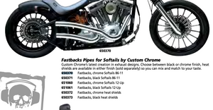 650371- Fastbacks Pipes for Softails by Custom Chrome